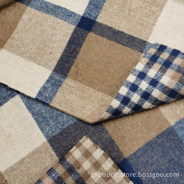 Woolen double face vogue tartan design fabric